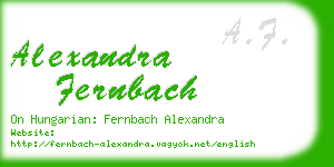 alexandra fernbach business card